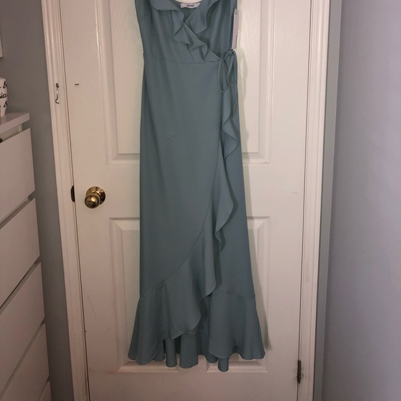 NWT JustFab blue wrap dress - Picture 2 of 6